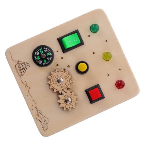 ERINGOGO Holzspielzeug Lernspielzeug mit Schalter und Licht Pädagogisches Fidget für Kleinkinder zur Motorischer Fähigkeiten Kreatives Frühkindliches Lernspielzeug ERINGOGO Holzspielzeug Lernspielzeug mit Schalter und Licht Pädagogisches Fidget für Kleinkinder zur Motorischer Fähigkeiten Kreatives Frühkindliches Lernspielzeug von ERINGOGO