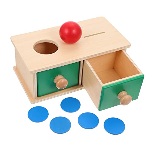 ERINGOGO Holzspielzeug Montessori Hand Augen Koordinationstraining Für Rundem Ziel Box Und Bunten Bällen Pädagogisches Für Kleinkinder Ab Jahr Fördert Feinmotorik Und Lernen von ERINGOGO