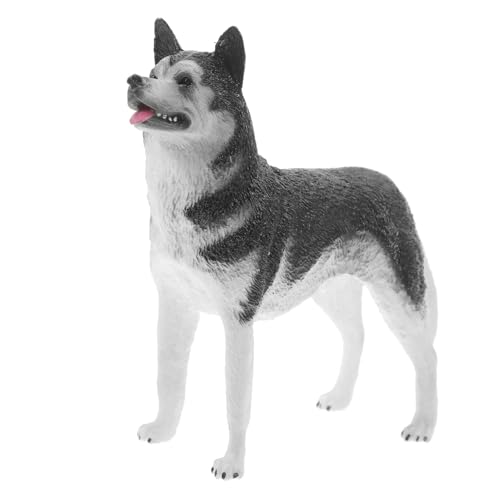 ERINGOGO Husky Modell Hundespielzeug Stehendes Hundemodell Aus Kunststoff Kognitive Lernspielzeug Für Realistische Hundestatue von ERINGOGO