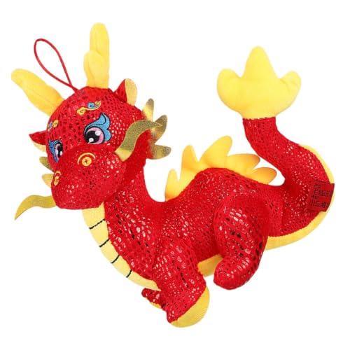 ERINGOGO Jahr Der Drachen Maskottchen Puppe Tiere Kinderspielzeug Das Tierkind Drachen Maskottchen Ausgestopfte Drachenpuppe Chinesisches Neujahr Drachenspielzeug Chinesisches von ERINGOGO