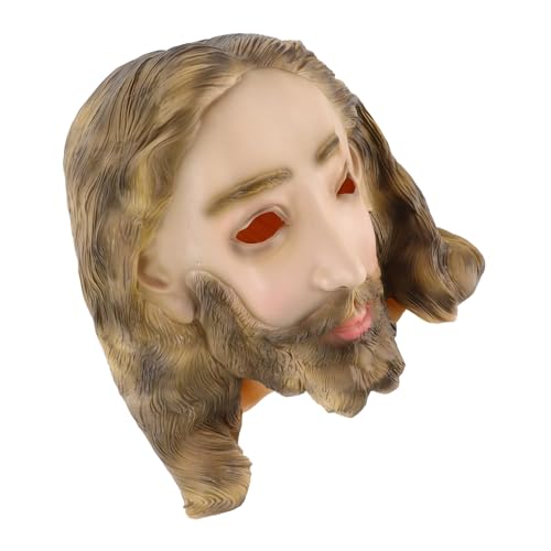 ERINGOGO Jesus-maske Kostüm Maskerade Jesus Kopfbedeckung Dekorative Maske Cosplay-maske Foto-requisite Neuartige Maske Festival-kopfschmuck Emulsion von ERINGOGO