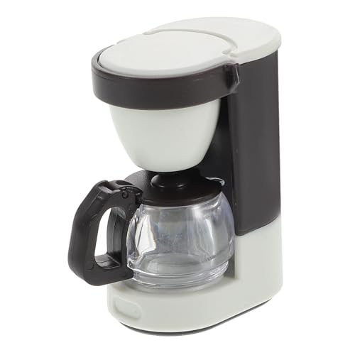 ERINGOGO Kaffeemaschine Mini-küchentopf Miniaturen-puppenhauszubehör Essen Küche Spielset Puppenhaus-küche Miniatur-puppenhauszubehör Spielküchenzubehör Mini-vers-küche Weiß Plastik von ERINGOGO