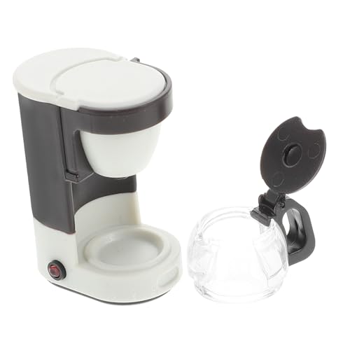 ERINGOGO Kaffeemaschine Puppenhaus Miniaturen Kaffeemaschine Miniatur Kaffeemaschine Simulierte Mini Kaffee Küchenzubehör Kleine Kaffeekanne Küche Kunststoff Weiß von ERINGOGO