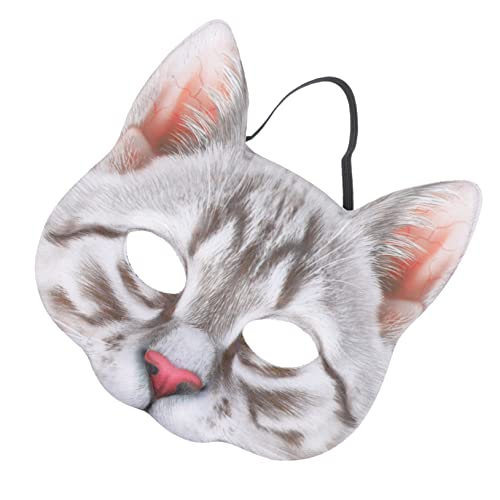 ERINGOGO Katzenmaske Katzenohren Tierkostüm Interaktives Katzenspielzeug Halloween-Papiermaske Kostüme halloween decorations halloweendekorationen Kostümmasken Party dekorative Masken Stoff von ERINGOGO