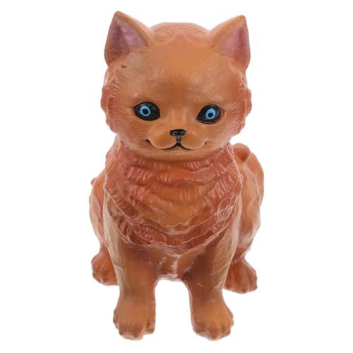 ERINGOGO Katzenmodell Aus Weichem Kunststoff Katze Stofftier Realistisch Katzenliebhaber Weiches Katzenspielzeug Aus Plüsch Realistische Katzenfiguren Kätzchen-geldbank Schminken Vinyl von ERINGOGO