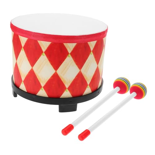 ERINGOGO Kindertrommel kinderspielzeug Trommel Musikalisches für Musikspielzeug für Musik Schlaginstrument Handtrommel Trommel Snare-Drum-Kit hölzern rot von ERINGOGO