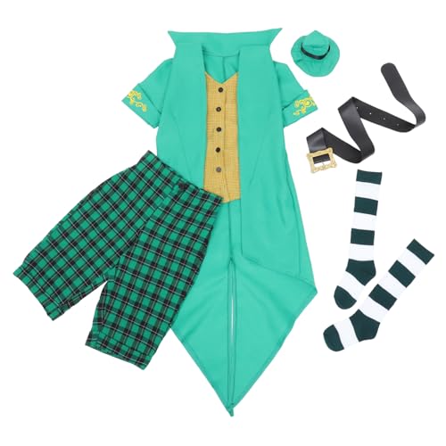 ERINGOGO Kobold Hut Hosenanzug St. Patrick's Day-Outfit Verkleidung für St Patrick's Day st. Patricks Kostüm ausgefallene Klamotten ausstatten Kobold Kostüm Green von ERINGOGO