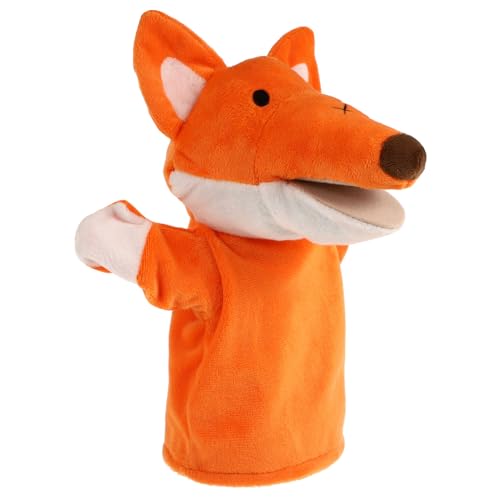 ERINGOGO Krähe Handpuppe Handpuppen Fuchs Tier Mini-kuscheltiere Fingerpuppen Interaktive Storytime-Puppe Miniatur-Dinge Fuchspuppe Puppen Für Kinder Im Alter Von 4–8 Jahren Plüsch Orange von ERINGOGO