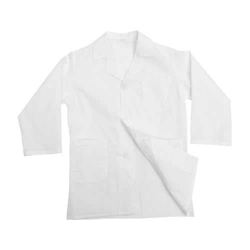 ERINGOGO Laborkittel Weiß Langarm Unisex Wissenschaft Kostüm für Jungen Mädchen Schulprojekte Rollenspiel Halloween Cosplay Pädagogisch Langlebig Pflegeleicht ERINGOGO Laborkittel Weiß Langarm Unisex Wissenschaft Kostüm für Jungen Mädchen Schulprojekte Rollenspiel Halloween Cosplay Pädagogisch Langlebig Pflegeleicht von ERINGOGO