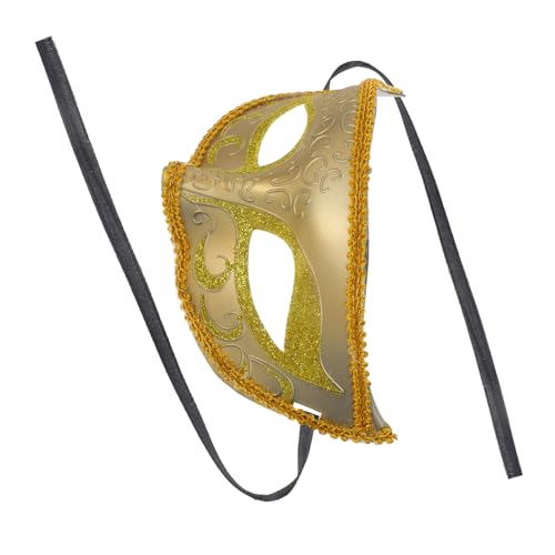 ERINGOGO Maskerade-maske Gruselige Halloween-maske Spinne Halloween Maske Für Maskenball Glückselige Maskerade Spitzenmaske Zirkus Maskerademaske Aus Weißer Spitze Partymaske Golden Abs von ERINGOGO