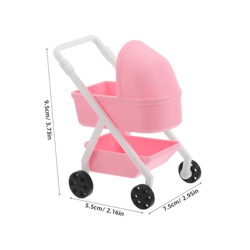 ERINGOGO Maßstab Realistischer Puppen Kinderwagen für Puppenhaus Dekoration Kleiner Kompakter Puppenwagen für Authentisches Rollenspiel Sicheres Leichtes Material Rosa ERINGOGO Maßstab Realistischer Puppen Kinderwagen für Puppenhaus Dekoration Kleiner Kompakter Puppenwagen für Authentisches Rollenspiel Sicheres Leichtes Material Rosa von ERINGOGO