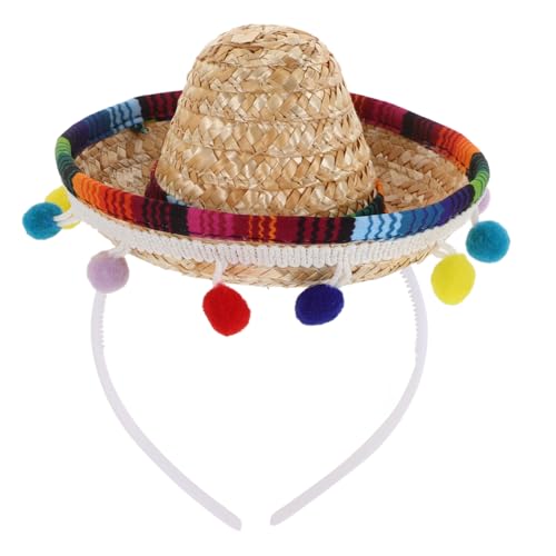 ERINGOGO Mexikanischer Hut Sombrero-Hüte Verrückter Hut für Mini-Hüte Partyhüte für Mini-Sombrero Sombrero für mexikanische Kulisse für Party Fiesta-Partyhut Polyester von ERINGOGO