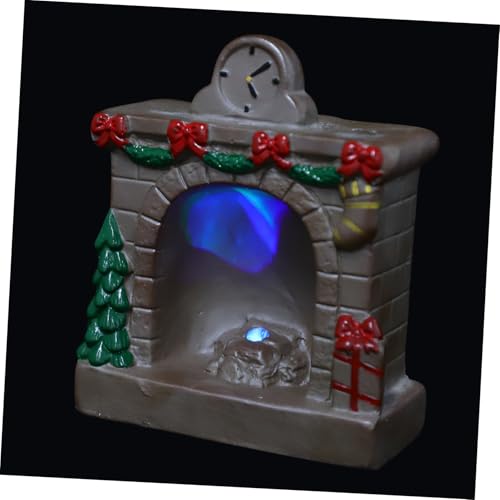 ERINGOGO Mikrolandschaft Weihnachtskamin Blockhütte Räuchergefäß Räucherstäbchenhalter Weihnachtsaromatherapie Diffusor Weihnachtsbaum Heimdekoration Puppenhaus von ERINGOGO