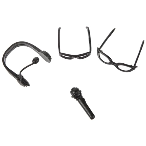ERINGOGO Mini Doll Brillen und Kopfhörer Leichtes Kunststoffzubehör für Puppen Zierliches Mikrofon Simulationsohrhörer dekor Modisches Schwarzes Musik Accessoire für Puppen ERINGOGO Mini Doll Brillen und Kopfhörer Leichtes Kunststoffzubehör für Puppen Zierliches Mikrofon Simulationsohrhörer dekor Modisches Schwarzes Musik Accessoire für Puppen von ERINGOGO
