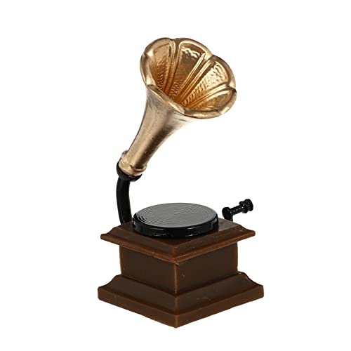 ERINGOGO Mini-Grammophon Dekoration Weihnachten weinachtsdeko bastelzeug weihnachtsdeko weihnachtsdeko Mini-Gitarre Figuren für Mini-Retro-Modell- Mini-Phonographenmodell Harz von ERINGOGO