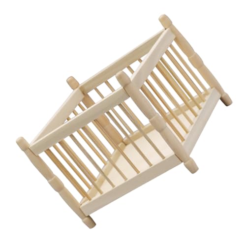 ERINGOGO Mini Puppenbett Puppenmöbel Für Puppenhaus Miniatur Babybett Für Heimdekoration Ideales Puppenzubehör Für Kreative Spielwelten von ERINGOGO