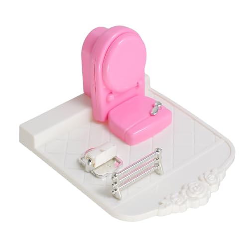 ERINGOGO Mini-Toilette Puppen Tun So, Als Würden Sie Spielen Puppenhaus-Miniatur-szenenmodell Miniatur-toilettenmodell Miniatur-toilettenspielzeug Toilette Im Maßstab 1:12 Mini-töpfchen Abs von ERINGOGO