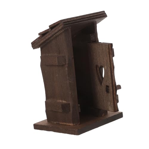 ERINGOGO Mini-gartenhaus Feenhaftes Gartenhaus Winziges Zuhause Modellbau Puppendusche Miniatur-bauernmodell Feendorf Für Den Garten Feengarten Liefert Winzige Häuser Musterhaus Black Holz von ERINGOGO