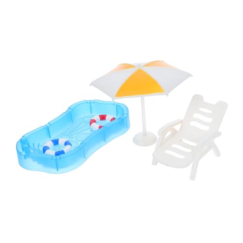 ERINGOGO Miniatur Badezimmerset Teilig mit Pool Schwimmring Strandstuhl und Sonnenschirm Einfach Zusammenzubauen Tragbar für Puppenhaus Fee Garten Dekoration und DIY Szene ERINGOGO Miniatur Badezimmerset Teilig mit Pool Schwimmring Strandstuhl und Sonnenschirm Einfach Zusammenzubauen Tragbar für Puppenhaus Fee Garten Dekoration und DIY Szene von ERINGOGO
