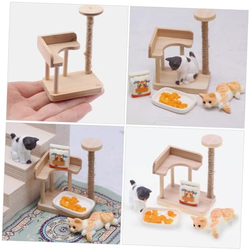 ERINGOGO Miniatur Holz Katzen Klettergerüst Puppenhausmöbel Dekoratives Stabiles Mini katzenkratzbaum Modell für DIY Puppenszene Naturfarben Realistisch Gestaltetes Holzspielzeug Zubehör ERINGOGO Miniatur Holz Katzen Klettergerüst Puppenhausmöbel Dekoratives Stabiles Mini katzenkratzbaum Modell für DIY Puppenszene Naturfarben Realistisch Gestaltetes Holzspielzeug Zubehör von ERINGOGO