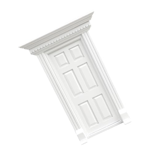 ERINGOGO Miniatur Holztür Weiß Fach Mini Haus Türmodell Puppenhaus Zubehör DIY Dekoration ERINGOGO Miniatur Holztür Weiß Fach Mini Haus Türmodell Puppenhaus Zubehör DIY Dekoration von ERINGOGO