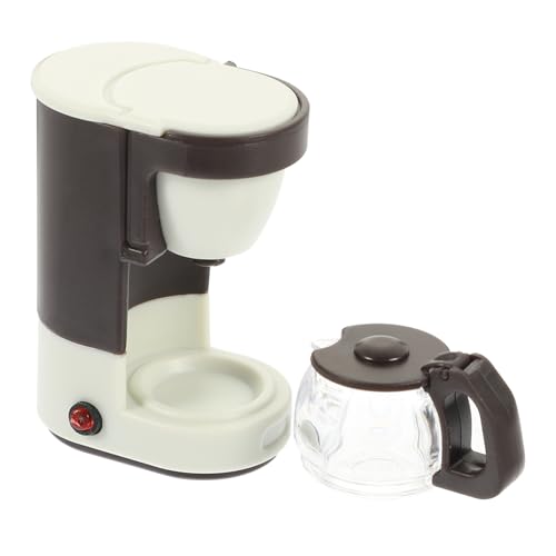 ERINGOGO Miniatur-Kaffee Maschine Kaffeemaschine Kaffeemaschine Kleinkind Kaffeemaschine Für Spielküchenzubehör Kaffeemaschinen Für Kinderküchenzubehör Beige Plastik von ERINGOGO