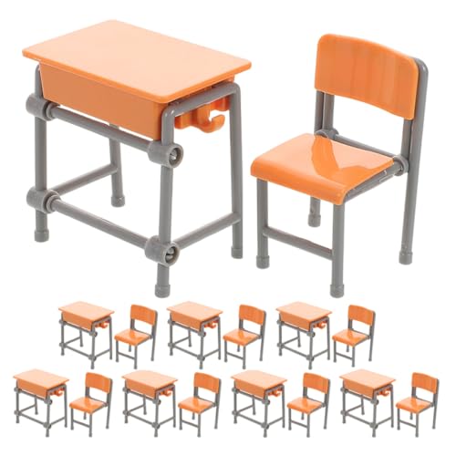 ERINGOGO Miniatur Klassenzimmer Set aus Robustem Realistische Puppenhaus Möbel mit Miniatur Schulbank und Stuhl für Rollenspiele und Sammlungen ERINGOGO Miniatur Klassenzimmer Set aus Robustem Realistische Puppenhaus Möbel mit Miniatur Schulbank und Stuhl für Rollenspiele und Sammlungen von ERINGOGO
