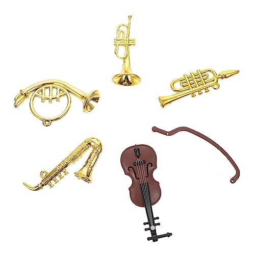 ERINGOGO Miniatur Musikinstrumente Dekoratives Mini Violin Modell Mini Saxophon Und Mini Trompete Teiliges Für Puppenhaus Und Sammlerstücke Perfekte Raumdekoration von ERINGOGO