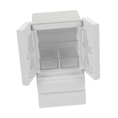 ERINGOGO Miniatur Puppenhaus Kühlschrank Weiß mit Doppel Türen und Licht Kühlschrank für Kleinkinder Stabil Detailgetreu Kompatibel mit Puppenhaus Zubehör für Desktop und Spielküche ERINGOGO Miniatur Puppenhaus Kühlschrank Weiß mit Doppel Türen und Licht Kühlschrank für Kleinkinder Stabil Detailgetreu Kompatibel mit Puppenhaus Zubehör für Desktop und Spielküche von ERINGOGO