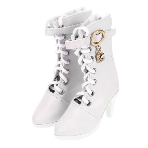 ERINGOGO Miniatur Stöckelschuhe Puppenzubehör Kleine High Heel Boots für Puppen Weiße Spitze Stiefel als Puppenkleidung Ersatz und ERINGOGO Miniatur Stöckelschuhe Puppenzubehör Kleine High Heel Boots für Puppen Weiße Spitze Stiefel als Puppenkleidung Ersatz und von ERINGOGO