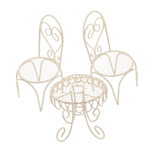 ERINGOGO Miniatur Tisch und Stühle Mikroskopisch Kleine Gartenmöbel für DIY Basteln Detailreiche Miniatur Möbel für Puppenhaus Stilvolle Mini Deko für Innenräume Klassisches Cremeweißes ERINGOGO Miniatur Tisch und Stühle Mikroskopisch Kleine Gartenmöbel für DIY Basteln Detailreiche Miniatur Möbel für Puppenhaus Stilvolle Mini Deko für Innenräume Klassisches Cremeweißes von ERINGOGO