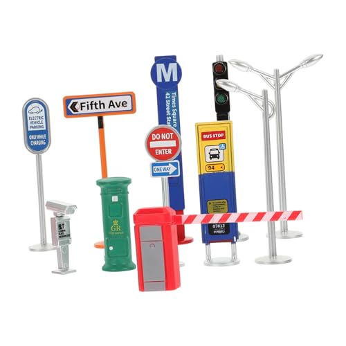 ERINGOGO Miniatur Verkehrsschilder Spielset aus Realistische Straßenverkehrszeichen für Robust und Lehrreich Mit Ampel und Straßenschilder Pädagogisches Verkehrsspielzeug für Lernen ERINGOGO Miniatur Verkehrsschilder Spielset aus Realistische Straßenverkehrszeichen für Robust und Lehrreich Mit Ampel und Straßenschilder Pädagogisches Verkehrsspielzeug für Lernen von ERINGOGO