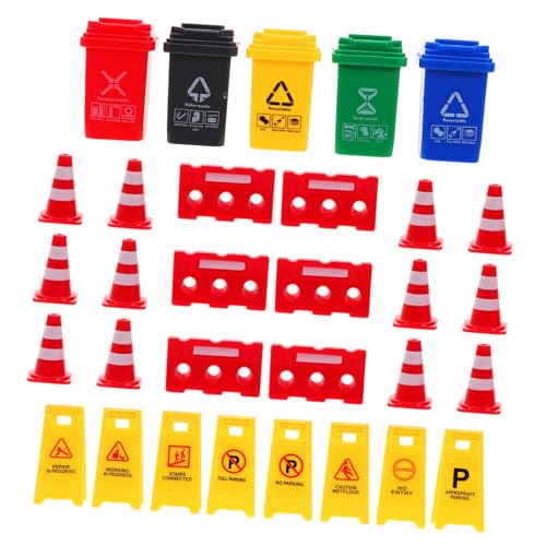 ERINGOGO Miniatur Verkehrszeichen Spielset für Realistischen Straßensperren und Mülltonnen Pädagogisches Verkehrserziehungsspielzeug zur Simulation von Verkehrssituationen und Praktischem ERINGOGO Miniatur Verkehrszeichen Spielset für Realistischen Straßensperren und Mülltonnen Pädagogisches Verkehrserziehungsspielzeug zur Simulation von Verkehrssituationen und Praktischem von ERINGOGO