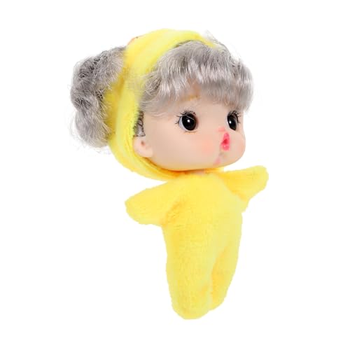 ERINGOGO Minipuppe Mini-babypuppen Mini- Babys Puppen Kinderspielzeug Für Babys Puppe Für Mädchen Mädchenspielzeug Für Mädchen Cartoon-mädchenpuppe Plastik Yellow von ERINGOGO