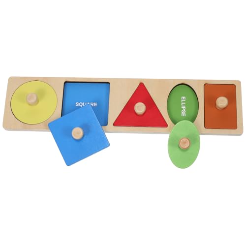 ERINGOGO Montessori Holzpuzzle Geometrische Formen Lernspielzeug Vorschulkinder Feinmotorik Holzspielzeug für Kleinkinder Sicheres Greifen und Sortieren ERINGOGO Montessori Holzpuzzle Geometrische Formen Lernspielzeug Vorschulkinder Feinmotorik Holzspielzeug für Kleinkinder Sicheres Greifen und Sortieren von ERINGOGO