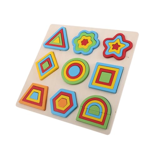 ERINGOGO Montessori Holzpuzzle Lernspielzeug Bunte Geometrische Formen Sortierbrett Pädagogisches Steckpuzzle für Kleinkinder und Vorschulkinder Sicherer Motorischer Entwicklungsspielzeug ERINGOGO Montessori Holzpuzzle Lernspielzeug Bunte Geometrische Formen Sortierbrett Pädagogisches Steckpuzzle für Kleinkinder und Vorschulkinder Sicherer Motorischer Entwicklungsspielzeug von ERINGOGO