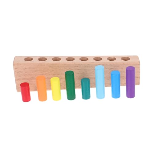 ERINGOGO Montessori-Zylinder-Puzzle-Block, Holz-Zylinder-Puzzle, Holzstab-Spielzeug Für Kleinkinder von ERINGOGO