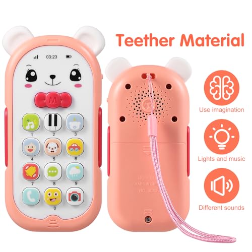ERINGOGO Musik Telefon für Junge Mädchen mit Leuchtenden Tasten und Musik Spielzeugtelefon mit Beißohren zur Zahnungshilfe Frühe von Greifen und Hand Augen koordination Rosa Junge Mädchen ERINGOGO Musik Telefon für Junge Mädchen mit Leuchtenden Tasten und Musik Spielzeugtelefon mit Beißohren zur Zahnungshilfe Frühe von Greifen und Hand Augen koordination Rosa Junge Mädchen von ERINGOGO