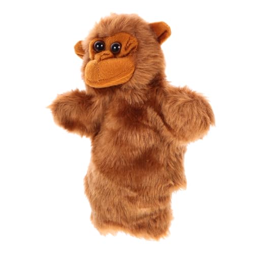 ERINGOGO Orang-Utan-Tierhandpuppe Puppen kinderpuppe kinderspielsachen kinderknallzeug Toys kreatives Puppenspielzeug Handpuppen zum Geschichtenerzählen PP Baumwolle Brown von ERINGOGO