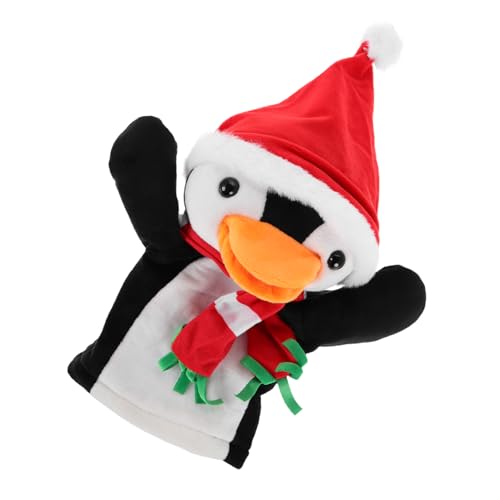 ERINGOGO Pinguin-fingerpuppen, Weihnachtliche Handpuppen, Weiche Plüsch-tierpuppen Zum Geschichtenerzählen Für Interaktive Spiel-weihnachtsdekorationen von ERINGOGO