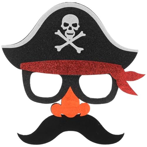 ERINGOGO Piraten-Augenmaske Hook Hut Piraten-Patch Kostüm Piratenhut für Erwachsene Mann Masken augenklappe halloween maske Halloween-Cosplay-Stütze Karnevalsmaske Filz Colorful von ERINGOGO