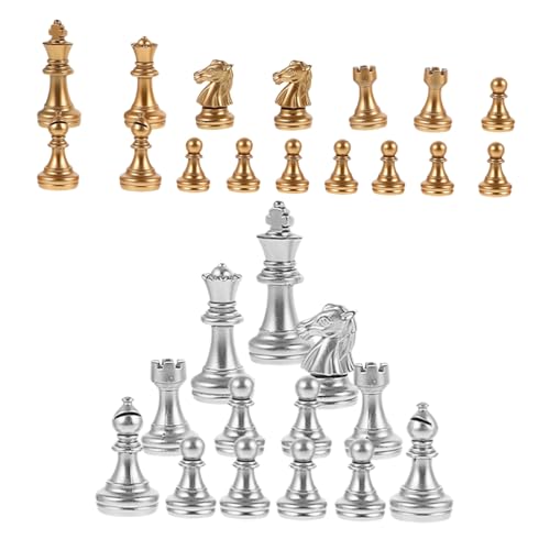 ERINGOGO Plastik Schachfiguren Elektrisch Vergoldet Kleine Schachsteine Leicht Tragbar Für Schachbrett Party Unterhaltung Zubehör ERINGOGO Plastik Schachfiguren Elektrisch Vergoldet Kleine Schachsteine Leicht Tragbar Für Schachbrett Party Unterhaltung Zubehör von ERINGOGO