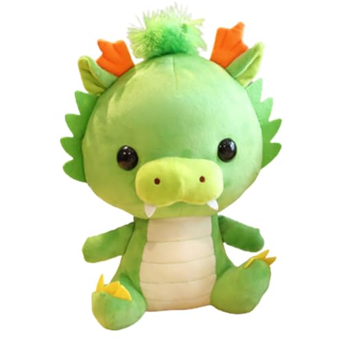 ERINGOGO Plüsch-Drachen- Stofftierpuppe Entzückende Drachenpuppe Drachenplüsch Plüschdrache Kuscheltier Drache Dekorative Ausgestopfte Drachenpuppe Sofa-Puppen- Pp Baumwolle Green von ERINGOGO