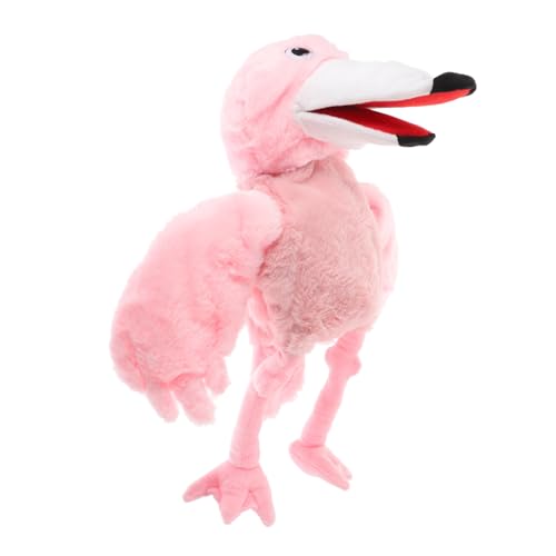 ERINGOGO Plüsch Flamingo Handpuppe Interaktive Vogel Handpuppe Für Kreatives Puppenspiel Weiches Für Geschichtenerzählen von ERINGOGO