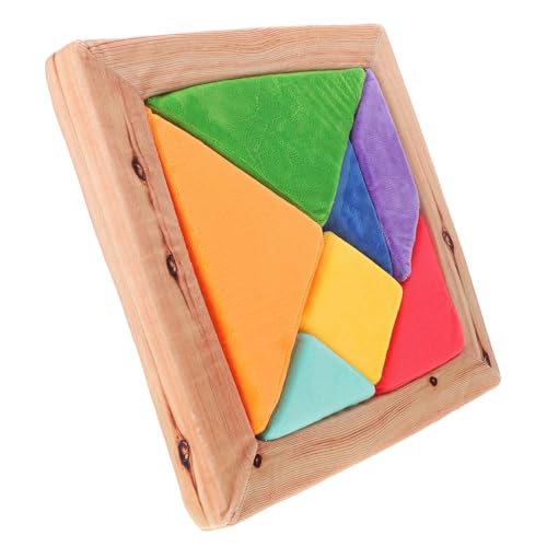 ERINGOGO Plüsch-Tangram Mosaikblock Plüsch-Puzzlespielzeug Spiel mit Plüschblöcken Tangram-Puzzlespiel Kinder Puzzle interaktives Spielzeug kleine Rätsel für Kinder kreative Rätsel von ERINGOGO