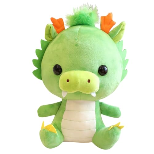 ERINGOGO Plüschdrache Plüsch Chinesischer Drache Sofa-Puppen- Ausgestopfter Drache Drachenplüschpuppe Entzückende Plüsch-drachenpuppe Maskottchen-drachenpuppe Green Pp Baumwolle von ERINGOGO