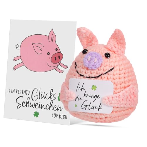 ERINGOGO Positive Gehäkeltes Schwein Kuscheltier aus Weichem Garn Handgemacht Vielseitige Partydeko und Beruhigendes Plüschtier und Niedliche Schreibtischdekoration ERINGOGO Positive Gehäkeltes Schwein Kuscheltier aus Weichem Garn Handgemacht Vielseitige Partydeko und Beruhigendes Plüschtier und Niedliche Schreibtischdekoration von ERINGOGO