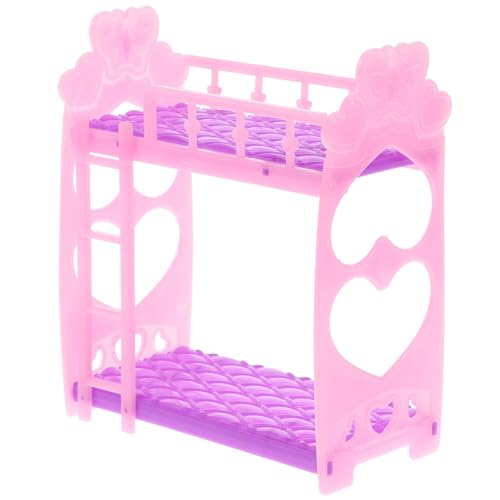 ERINGOGO Puppenhaus Etagen Bett Minispielzeug für Mädchen Miniatur-Etagenbett Mikrospielzeug kinderzimmerdeko Room Decoration Miniatur-Puppen-Etagenbett Mini-Etagenbettmodell Plastik von ERINGOGO