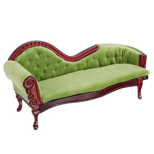 ERINGOGO Puppenhaus Prinzessin Couch Mini-puppenhaus Mini-Stuhl Puppensofa Puppenhauszubehör Und Möbel Miniatur-bankstühle Kleines Sofa Puppenhaus Couch Zubehör Puppenküchendekoration Birke von ERINGOGO