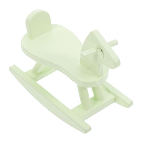 ERINGOGO Puppenhaus kleines Trojanisches Die Film Miniatur Bausatz Kinderwagen Schaukelpferd Charme Puppenhaus Sammlerstücke Foto Möbel für Puppenhäuser Birke Light Green von ERINGOGO